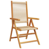 Garden Chairs 2 pcs Beige Solid Wood Acacia and Polypropylene