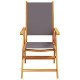 Garden Chairs 2 pcs Anthracite Solid Wood Acacia and Fabric