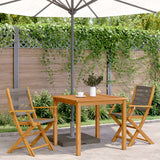 Garden Chairs 2 pcs Grey Solid Wood Acacia and Polypropylene