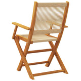 Garden Chairs 2 pcs Beige Solid Wood Acacia and Polypropylene