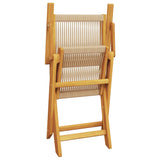 Garden Chairs 2 pcs Beige Solid Wood Acacia and Polypropylene