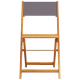 Bistro Chairs 2 pcs Anthracite Solid Wood Acacia and Fabric