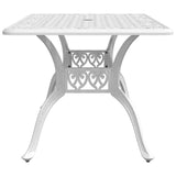 Garden Table White 150x90x72 cm Cast Aluminium