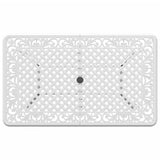Garden Table White 150x90x72 cm Cast Aluminium