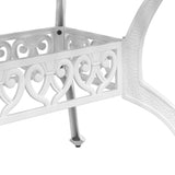 Garden Table White 150x90x72 cm Cast Aluminium