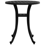 Garden Table Black Ø48x53 cm Cast Aluminium