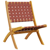 Folding Garden Chairs 2 pcs Red Solid Wood Acacia and Fabric