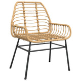 Garden Chairs 2 pcs Brown Poly Rattan