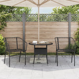 Garden Chairs 2 pcs Black Poly Rattan