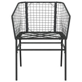 Garden Chairs 2 pcs Black Poly Rattan