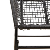 Garden Chairs 2 pcs Black Poly Rattan