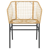 Garden Chairs 2 pcs Brown Poly Rattan