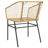 Garden Chairs 2 pcs Brown Poly Rattan