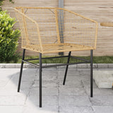 Garden Chairs 2 pcs Brown Poly Rattan