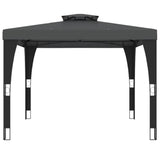 Gazebo with Double Roof Anthracite 2.98x2.98 m Steel