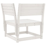 7 Piece Garden Lounge Set White Solid Wood Pine