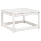 7 Piece Garden Lounge Set White Solid Wood Pine