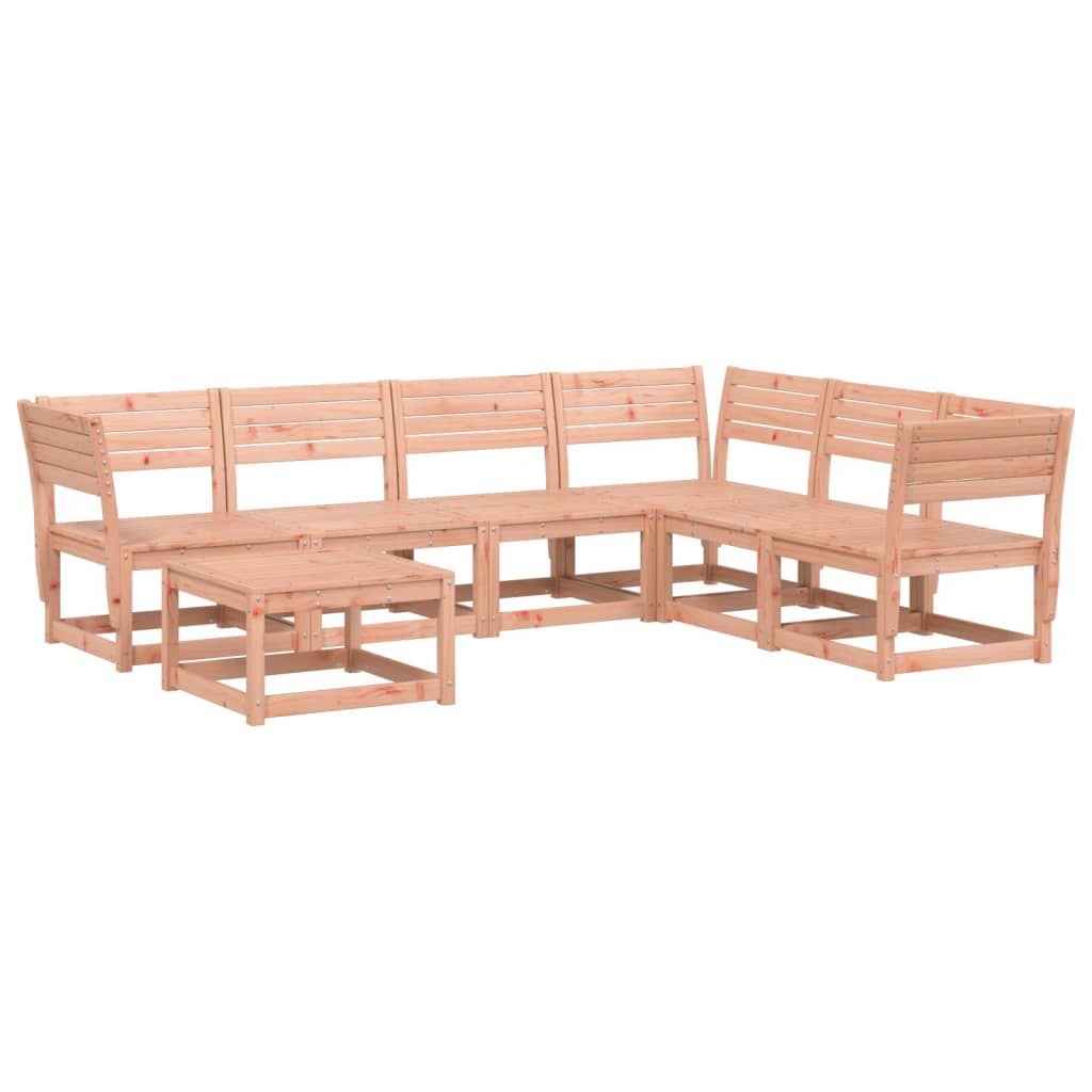 7 Piece Garden Lounge Set Solid Wood Douglas