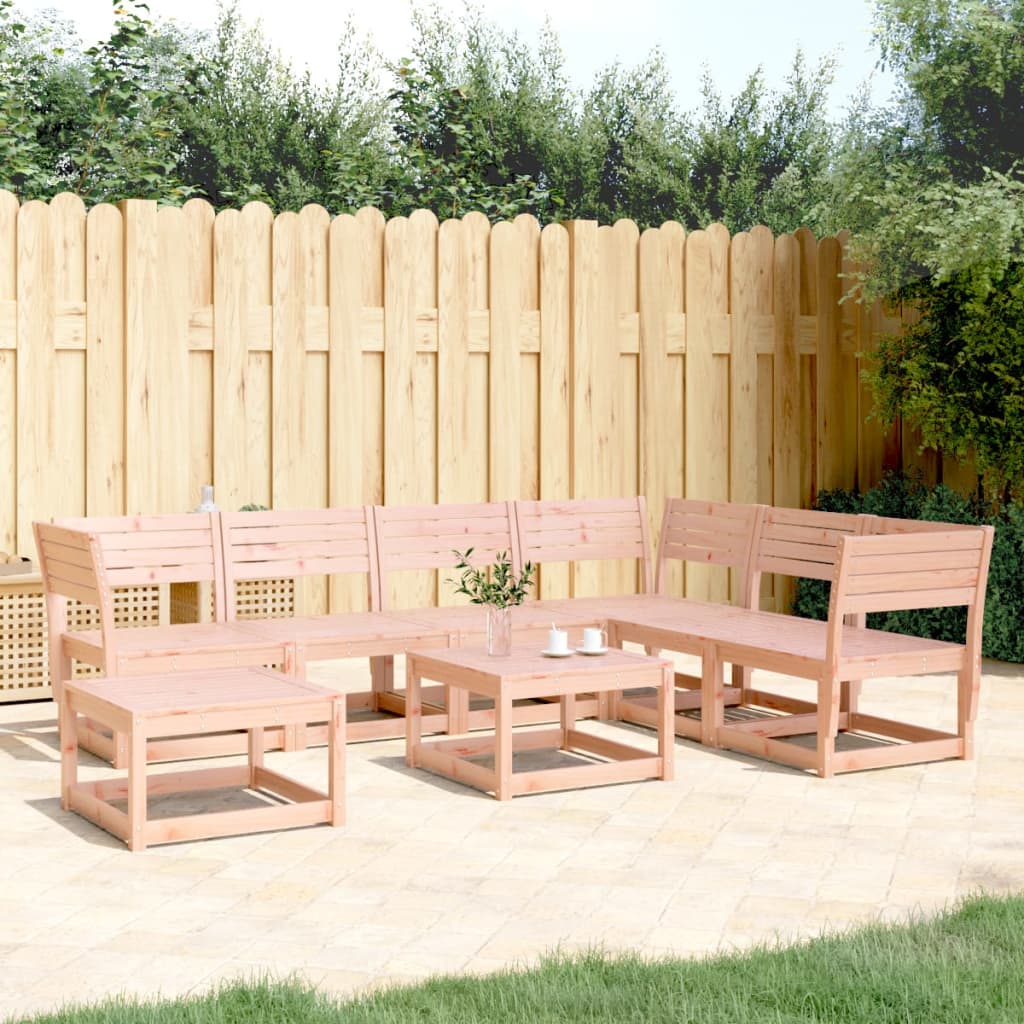 7 Piece Garden Lounge Set Solid Wood Douglas