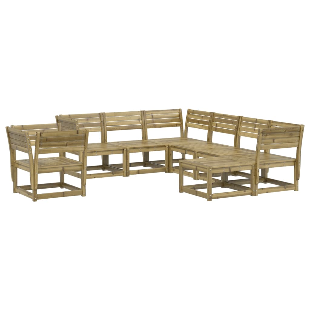 8 Piece Garden Lounge Set Impregnated Wood Pine