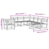 8 Piece Garden Lounge Set Impregnated Wood Pine