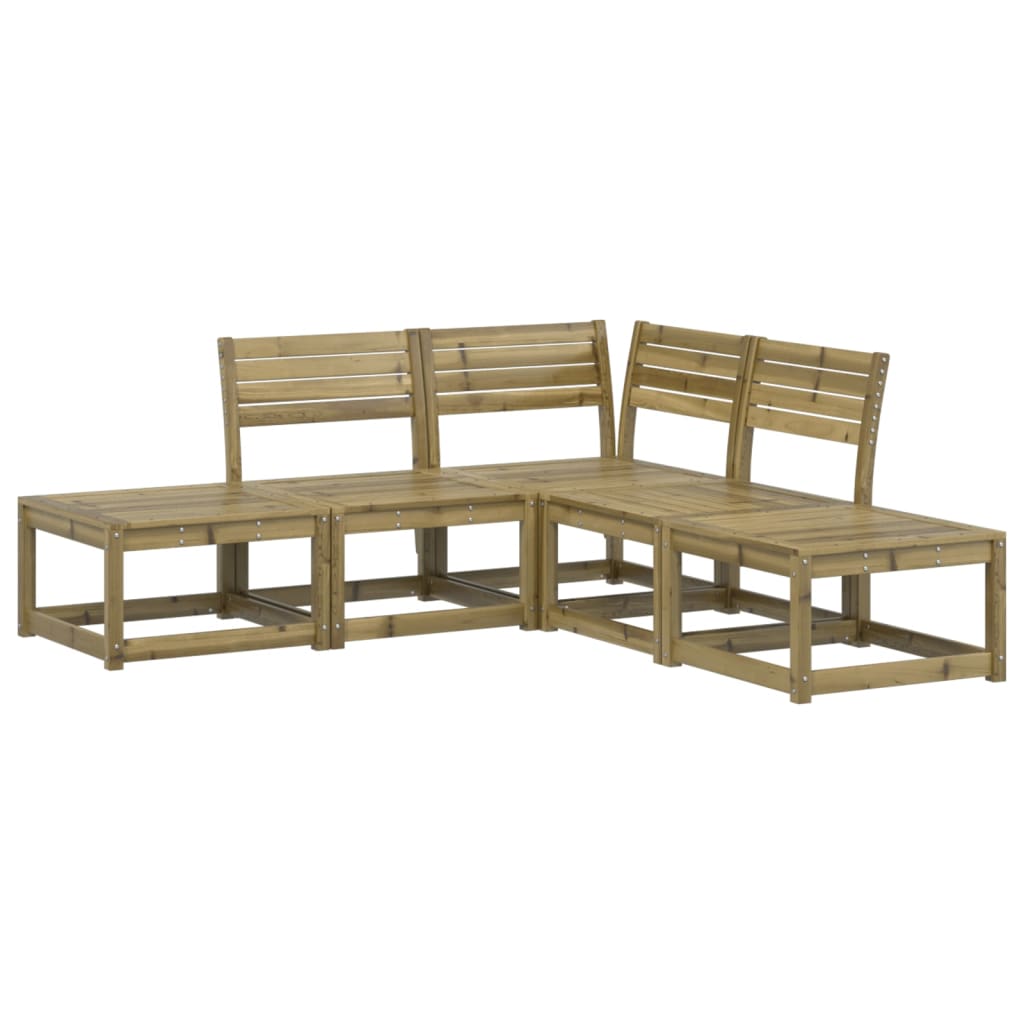 5 Piece Garden Sofa Set Impregnated Wood Pine