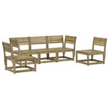 5 Piece Garden Sofa Set Impregnated Wood Pine