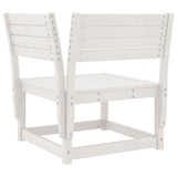 3 Piece Garden Sofa Set White Solid Wood Pine