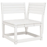 6 Piece Garden Sofa Set White Solid Wood Pine