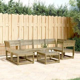 6 Piece Garden Sofa Set Impregnated Wood Pine