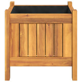 Garden Planter with Liner 31x31x30 cm Solid Wood Acacia