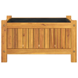 Garden Planter with Liner 54x31x30 cm Solid Wood Acacia