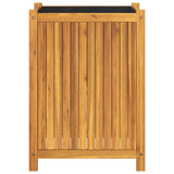 Garden Planter with Liner 54x31x75 cm Solid Wood Acacia