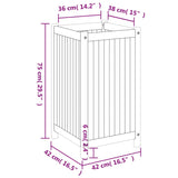 Garden Planter with Liner 42x42x75 cm Solid Wood Acacia