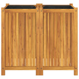 Garden Planter with Liner 84x42x75 cm Solid Wood Acacia