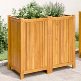 Garden Planter with Liner 84x42x75 cm Solid Wood Acacia
