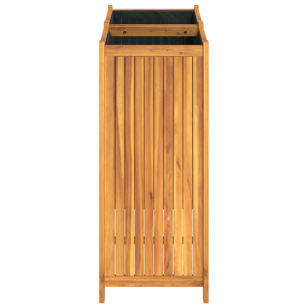 Garden Planter with Liner 84x42x100 cm Solid Wood Acacia