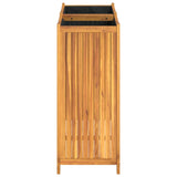 Garden Planter with Liner 84x42x100 cm Solid Wood Acacia