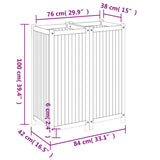 Garden Planter with Liner 84x42x100 cm Solid Wood Acacia