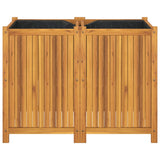 Garden Planter with Liner 100x50x75 cm Solid Wood Acacia