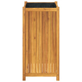 Garden Planter with Liner 50x50x100 cm Solid Wood Acacia