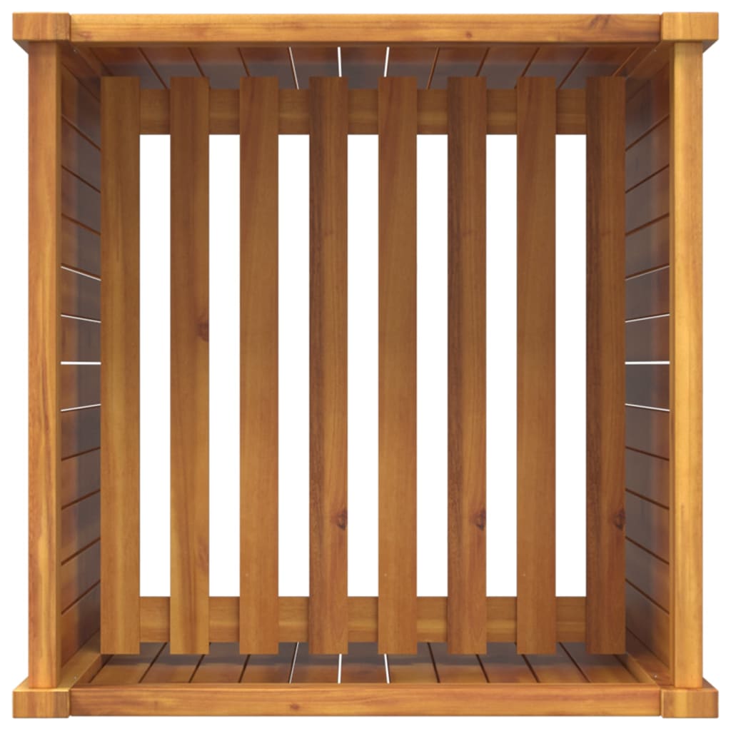Garden Planter with Liner 50x50x100 cm Solid Wood Acacia