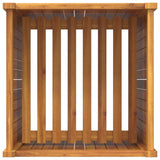 Garden Planter with Liner 50x50x100 cm Solid Wood Acacia