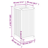 Garden Planter with Liner 50x50x100 cm Solid Wood Acacia