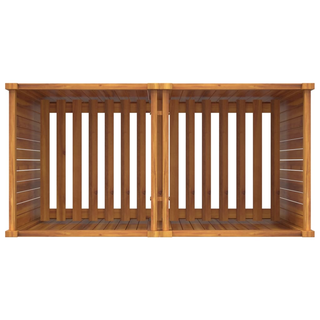 Garden Planter with Liner 100x50x100 cm Solid Wood Acacia