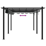 Garden Gazebo with Retractable Roof Anthracite 3x6 m Aluminium