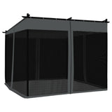 Gazebo with Mesh Walls Anthracite 3x3 m Steel