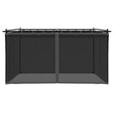 Gazebo with Mesh Walls Anthracite 4x3 m Steel