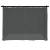 Gazebo with Curtains Anthracite 3x3 m Steel