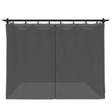 Gazebo with Curtains Anthracite 3x3 m Steel